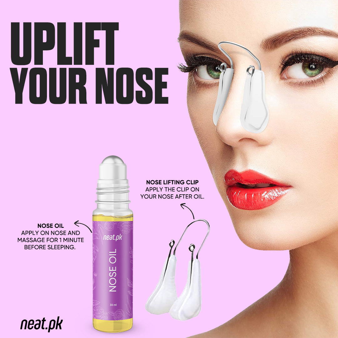 Nose Shaper - Safe Nose Lifter Soft Silicone Clip and Oil