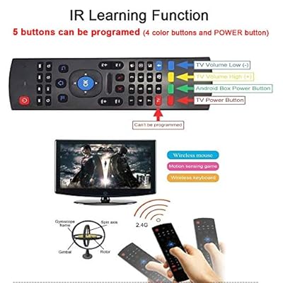 Wireless Air Mouse Remote Control And Keyboard For Work Android BOX Smart TV PC & Laptop